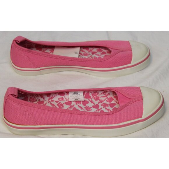NWT Old Navy Pink Ballet Canvas Sneakers Shoes Slip on Girls sz 2 Late Y2K - Picture 5 of 6
